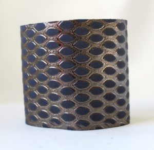 METALLIC BLUE LEATHER CUFF