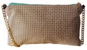 MINI DARCY DISCO POUCH IN CHAMPAGNE VELVET